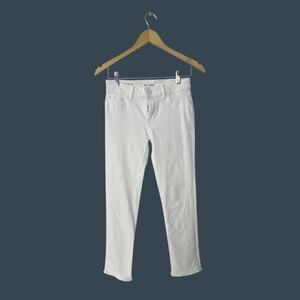 DL1961 Mara Instasculpt Straight Ankle Womens Jeans Size 25 White Cotton Blend